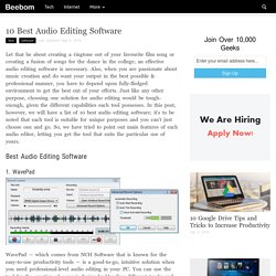 10 Best Audio Editing Software 2016 (Free and Paid)