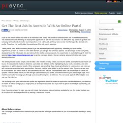 Get The Best Job In Australia With An Online Portal