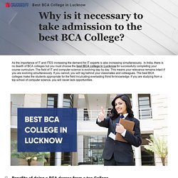 Best BCA College in Lucknow