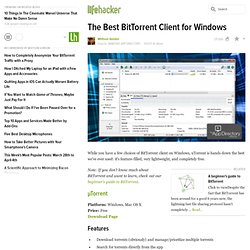 The Best BitTorrent Client for Windows