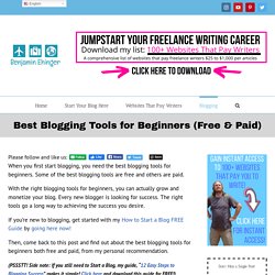 Best Blogging Tools for Beginners (Free & Paid)