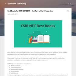 Best Books for CSIR NET 2019 – Key Part to Start Preparation