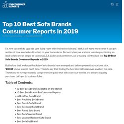 Top 10 Best Sofa Brands Consumer Reports in 2018