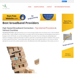 bestbroadbandservices - Best broadband Providers