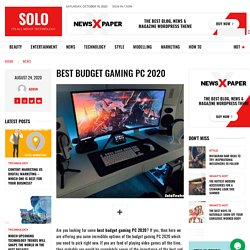 Best Budget Gaming PC 2020