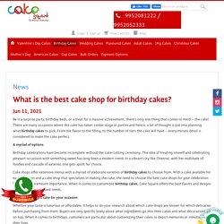 Best cake shop for birthday cakes