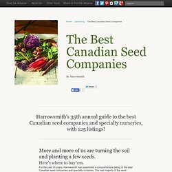 The Best Canadian Seed Companies