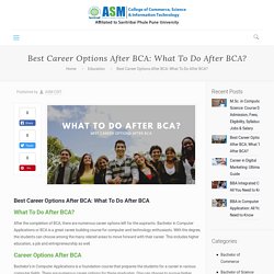 Best Career Options After BCA: What To Do After BCA? - CSIT Blog