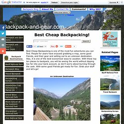Best Cheap Backpacking