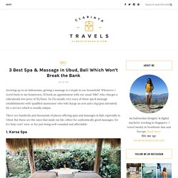3 Best Cheap Spa & Massages in Ubud, Bali
