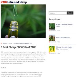 6 Best Cheap CBD Oils of 2021 - cbd info and shop