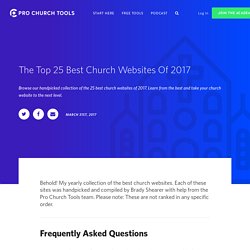 The Top 25 Best Church Websites Of 2017 - Pro Church Tools