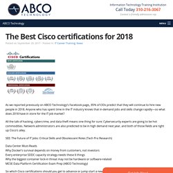 The Best Cisco certifications for 2018
