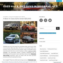 4 Best-in-Class SUVs Under $15,000 – Used 4×4 & 4WD SUVs in Brisbane, QLD