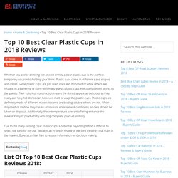 Top 10 Best Clear Plastic Cups in 2018 Reviews (June. 2018)