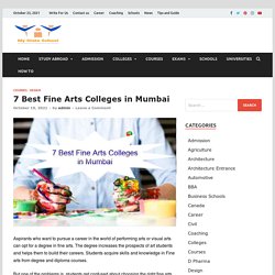 7 Best Fine Arts Colleges/Courses in Mumbai
