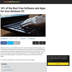 101 of the Best Free Computer Software For Windows PC