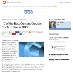 17 of the Best Content Curation Tools to Use in 2015