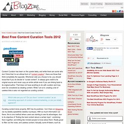 Best Free Content Curation Tools 2012