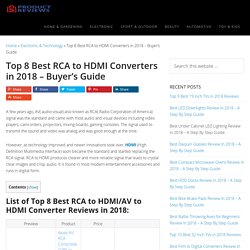 Top 8 Best RCA to HDMI Converters in 2017