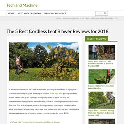 The 5 Best Cordless Leaf Blower Reviews for 2018