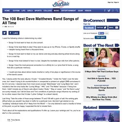 The 108 Best Dave Matthews Band Songs of All Time