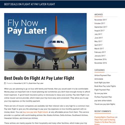 Best Deals On Flight At Pay Later Flight