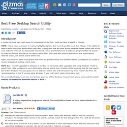 Best Free Desktop Search Utility
