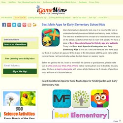 Best Math Apps for Early Elementary School Kids