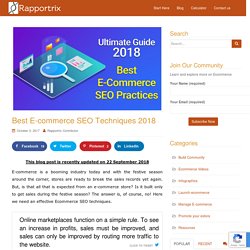 Best Ecommerce SEO techniques 2018