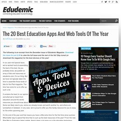 The 20 Best Education Apps And Web Tools Of The Year