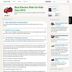 Best Electric Ride On Kids Cars 2015