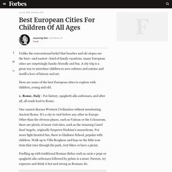 Best European Cities For Children Of All Ages