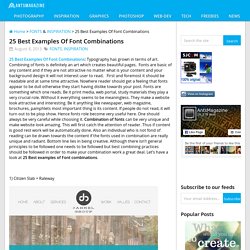 25 Best Examples Of Font Combinations - AntsMagazine.Com