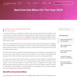 Best Exercise Bikes For The Year 2020