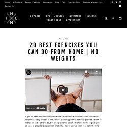 20 Best Exercises You Can Do From Home
