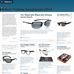 Best Fishing Sunglasses 2014