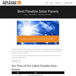 Best Flexible Solar Panels for 2021