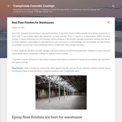 Best Floor Finishes for Warehouses