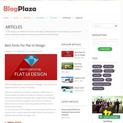 Best Fonts For Flat UI Design