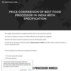 Best Food Processor in india