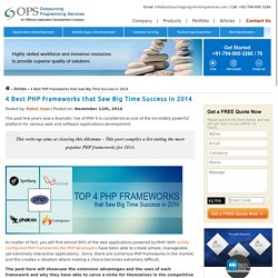 4 Best PHP Frameworks that Saw Big Time Success in 2014