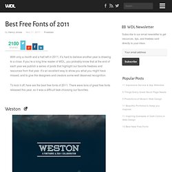 Best Free Fonts of 2011