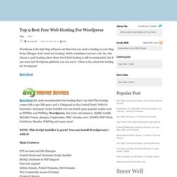 Top 9 Best Free Web Hosting For Wordpress