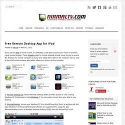 Best Free Remote Desktop Apps for iPad