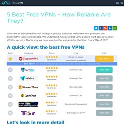 5 Best Free VPN Services for 2017 - BestVPN.com