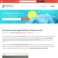 25+ Best Free One Page WordPress Themes in 2015