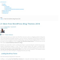 21 Best Free WordPress Blog Themes 2018