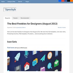 The Best Freebies for Designers (August 2013)