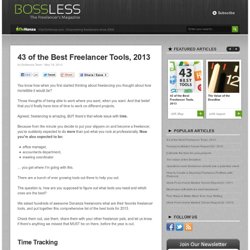 43 of the Best Freelancer Tools, 2013 – BOSSLESS